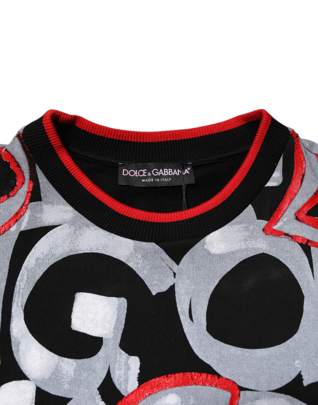 Dolce & Gabbana Multicolor Logo Monogram Crew Neck Sweater