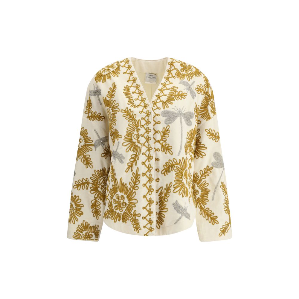 Forte_Forte Embroidered velvet Kimono