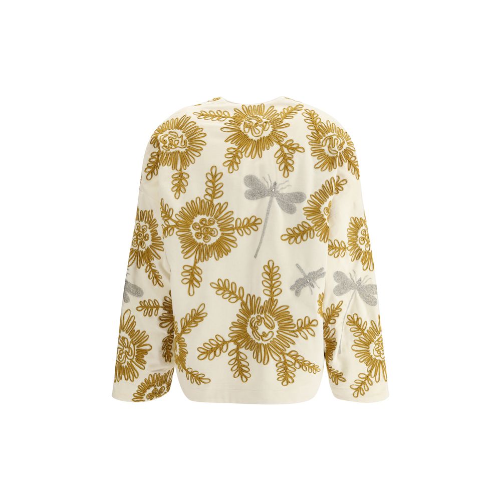 Forte_Forte Embroidered velvet Kimono