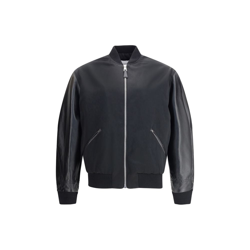 Givenchy Leather and satin bomber Jacket
