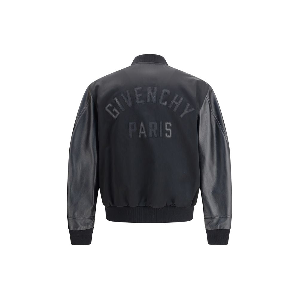 Givenchy Leather and satin bomber Jacket