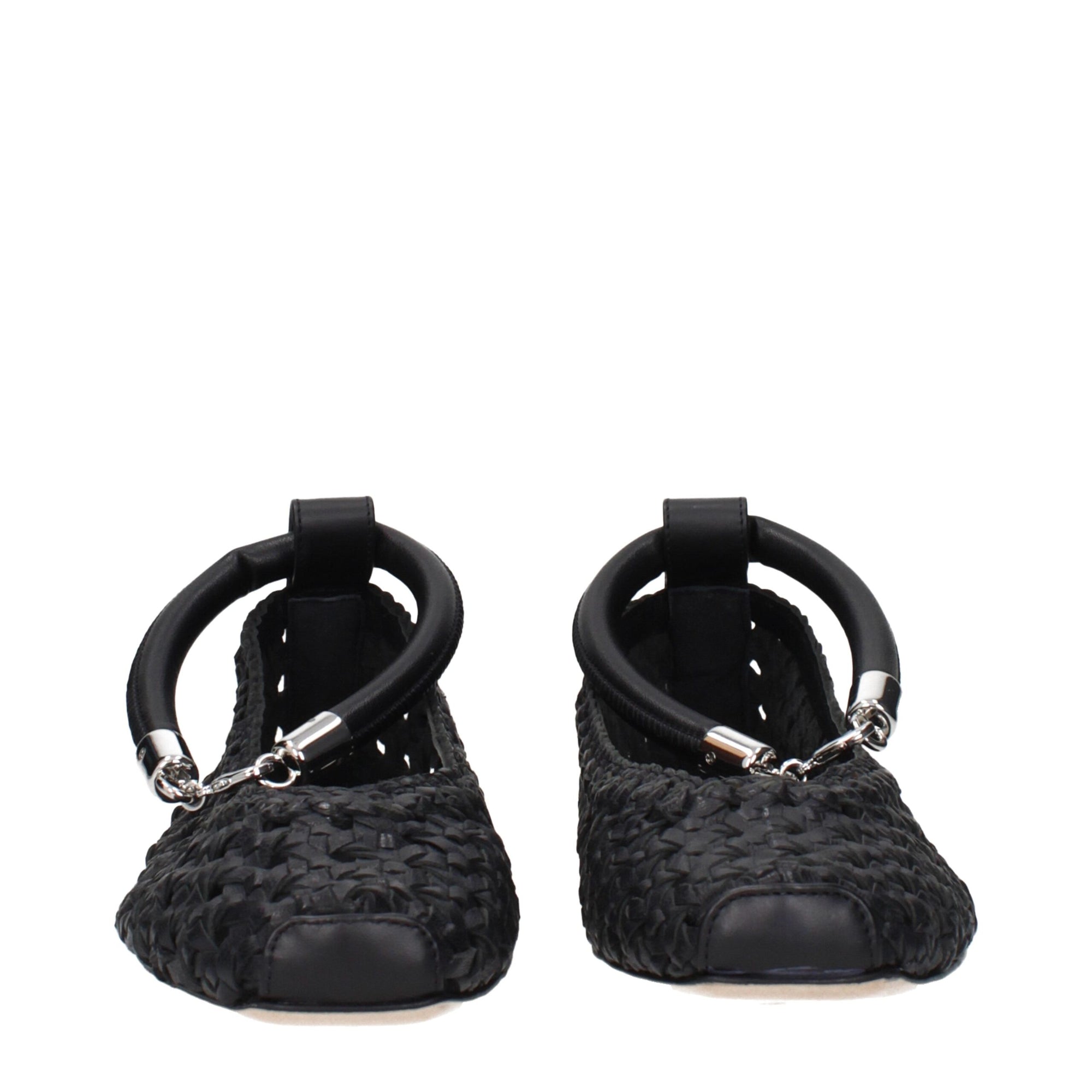 Max Mara Black Leather Ballet Flats