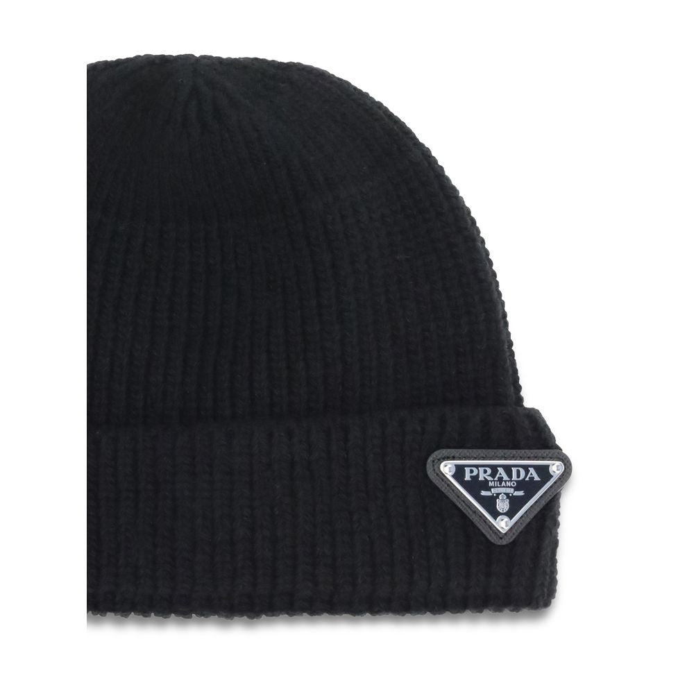 Prada Beanie Hat with logo