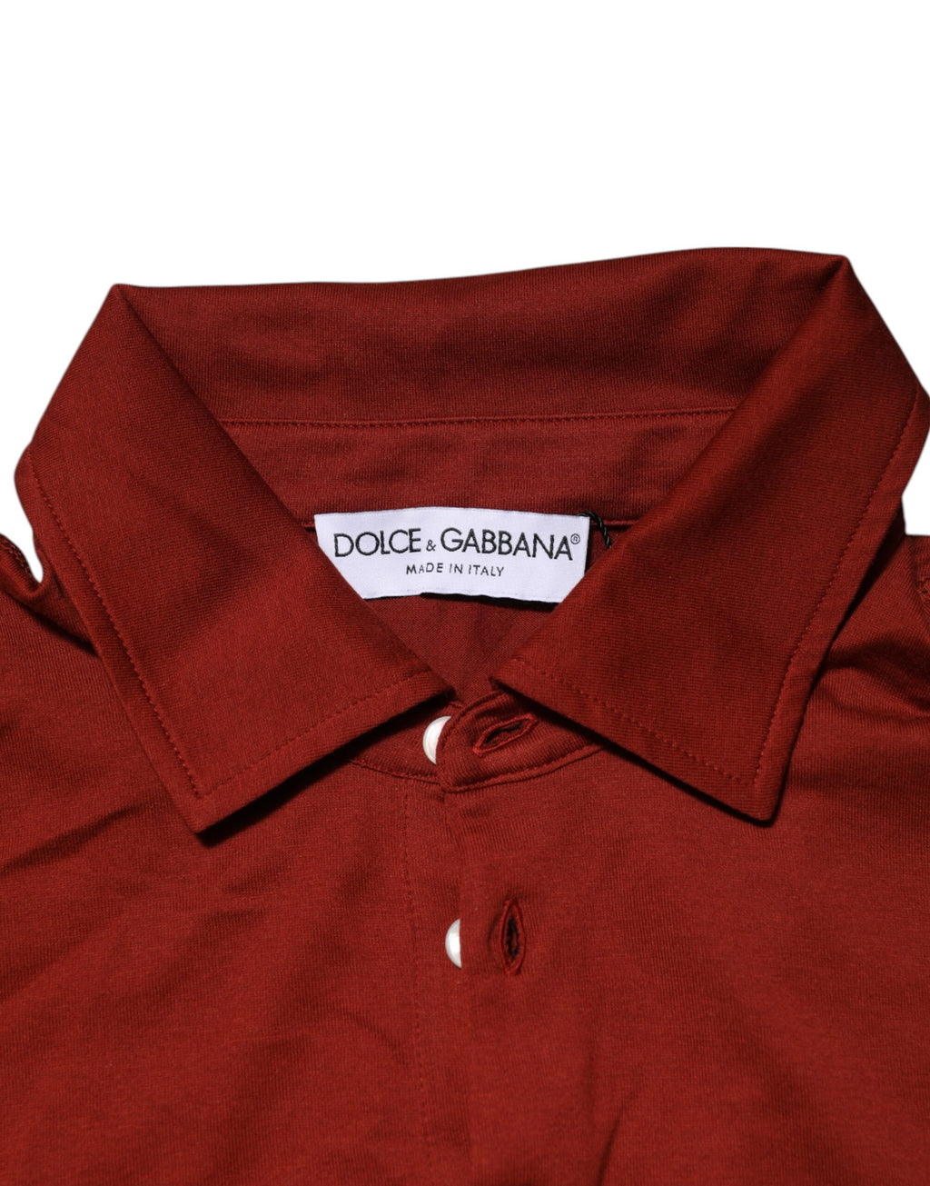 Dolce & Gabbana Red Cotton DG Logo Collared Men Polo T-shirt
