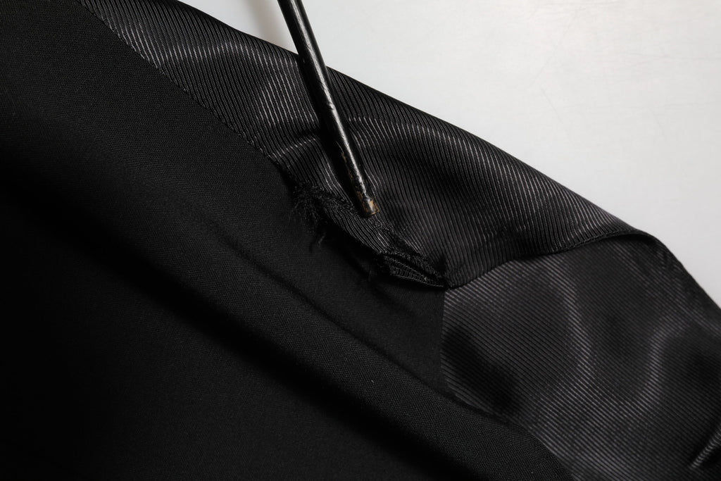 Dolce & Gabbana Black Wool Dress Formal Men Waistcoat Vest