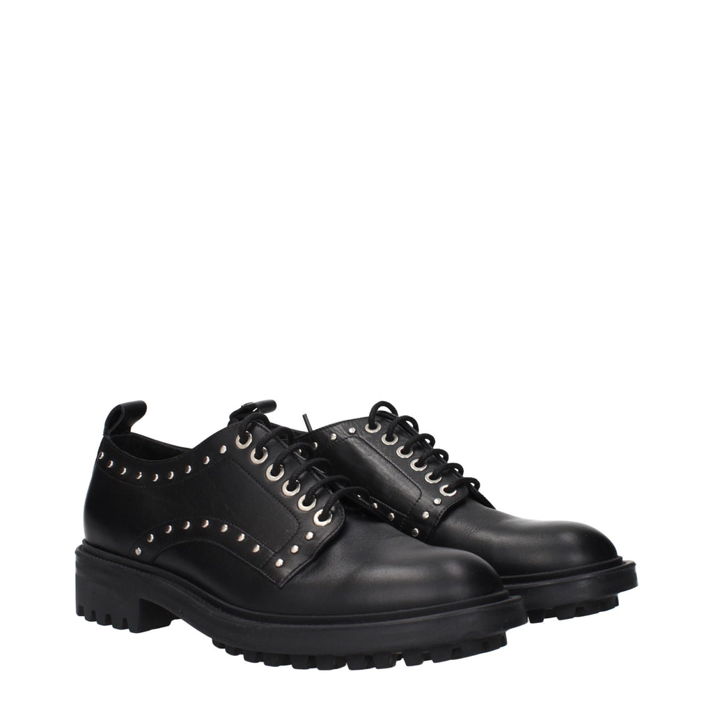 Max Mara Black Leather Oxfords And Derbies