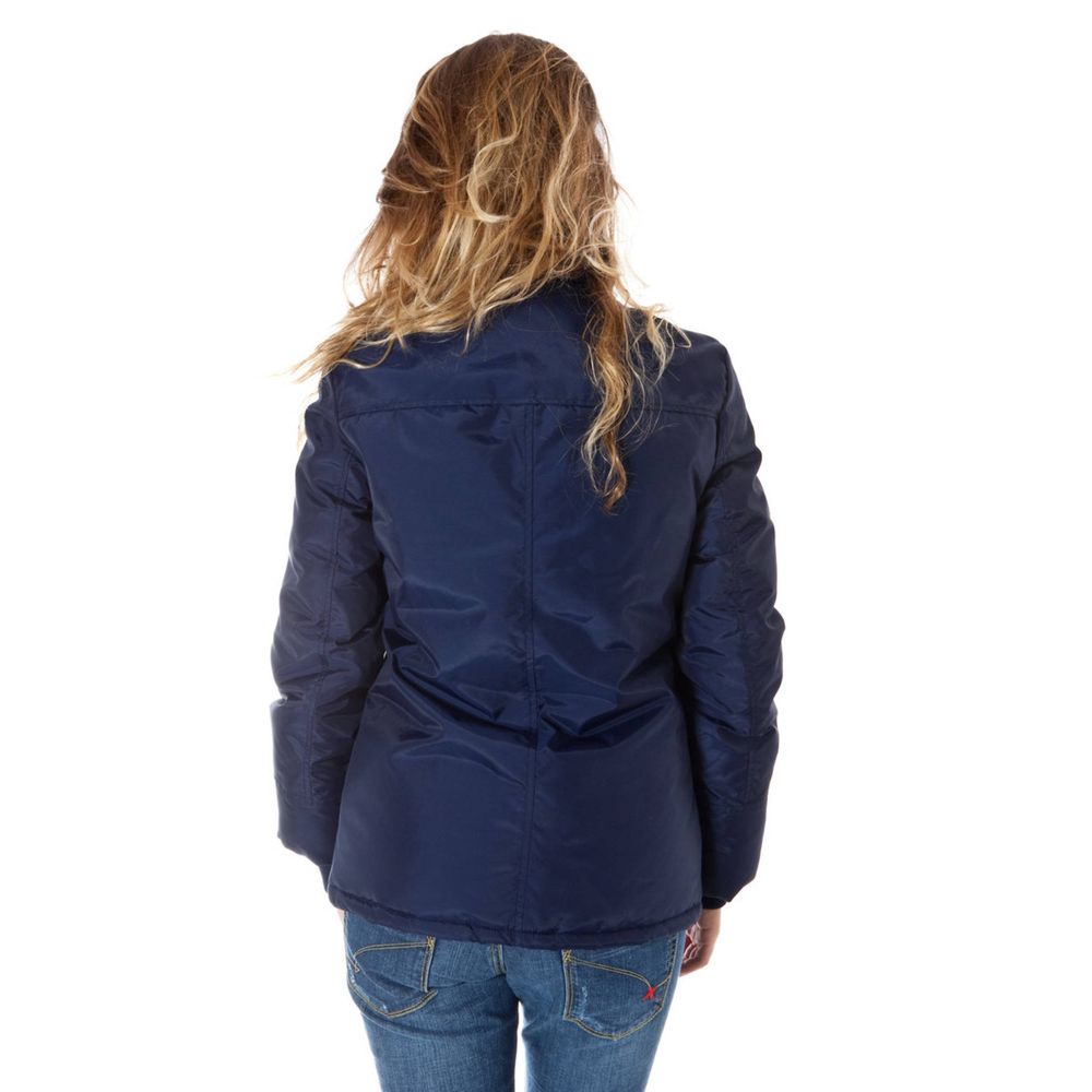 ENRICO COVERI Blue Nylon Jackets & Coat