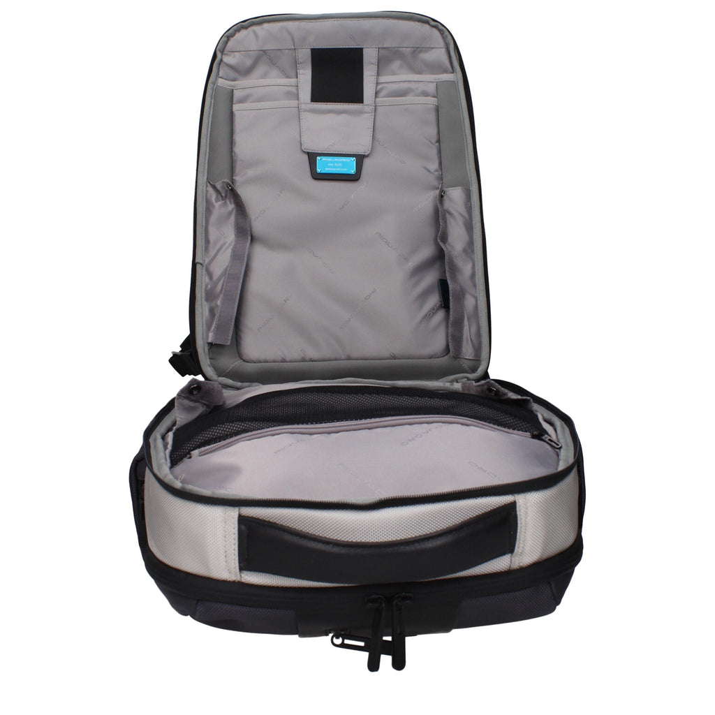 Piquadro Gray Nylon Backpacks