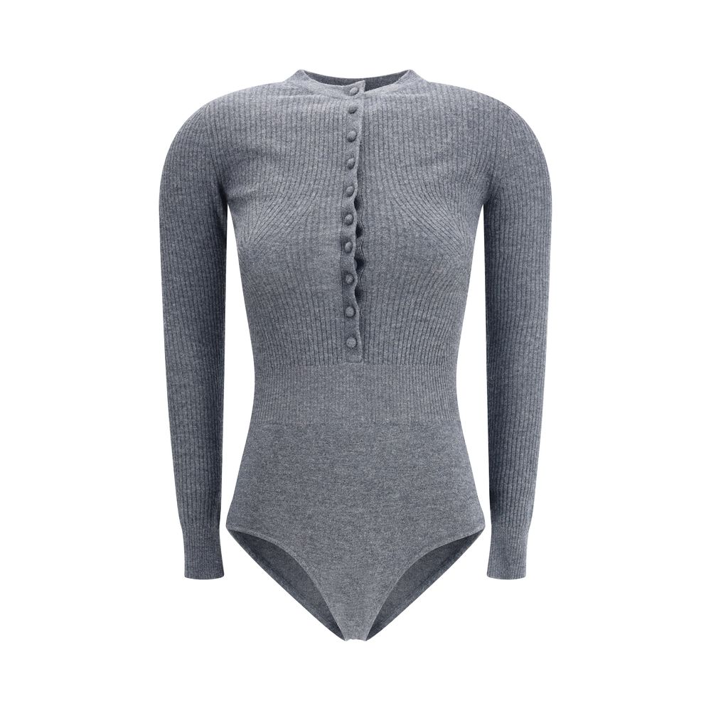 Self-Portrait Long-sleeved wool Bodysuit