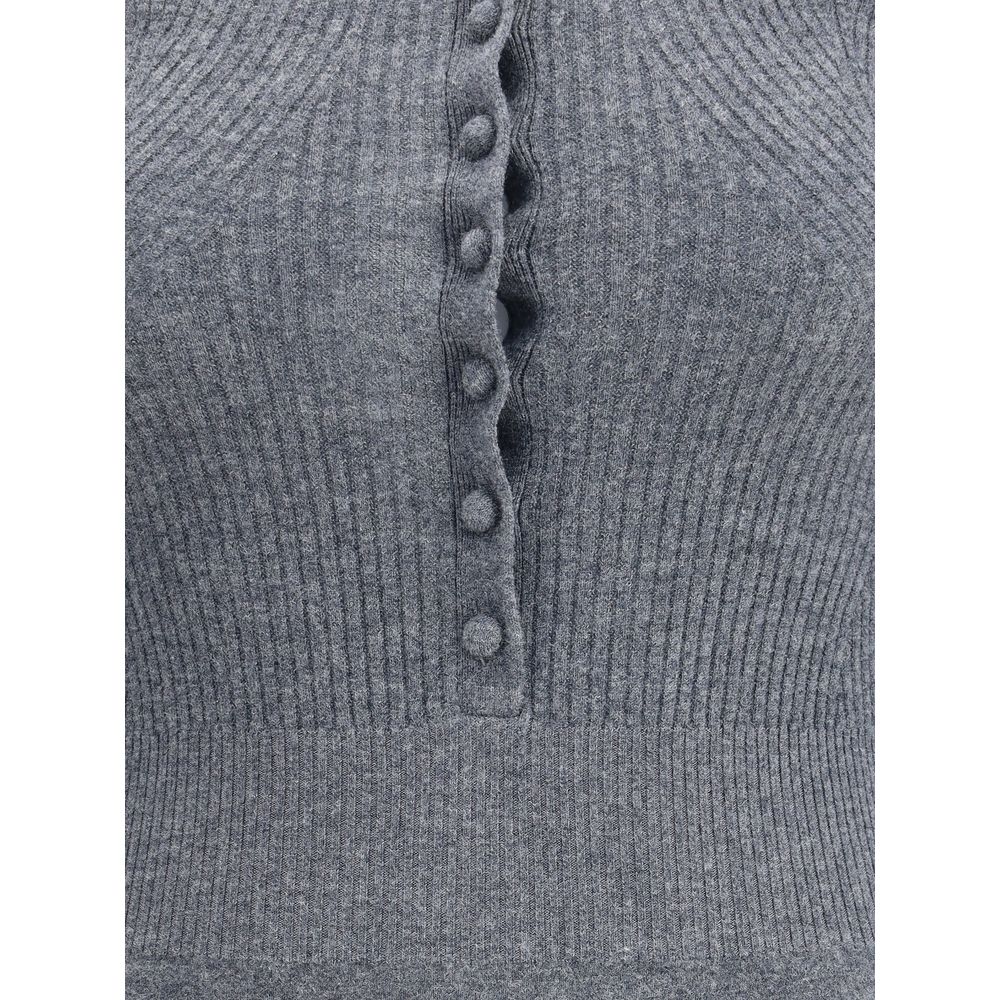 Self-Portrait Long-sleeved wool Bodysuit