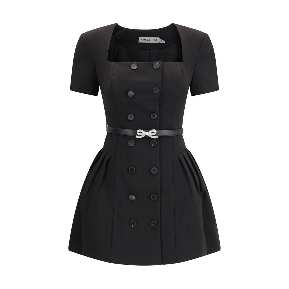 Self-Portrait Crepe short sleeve Dress