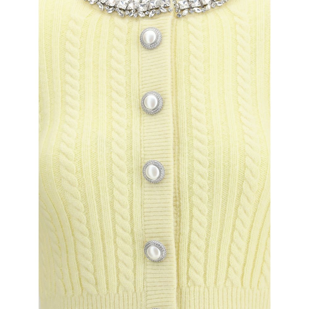 Self-Portrait Short alpaca Cardigan