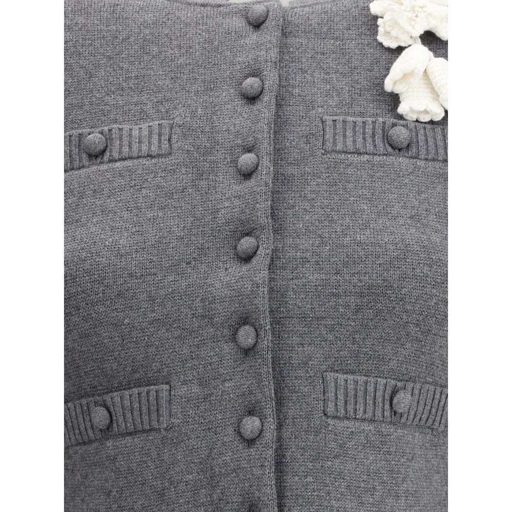 Self-Portrait Crocheted flower Cardigan