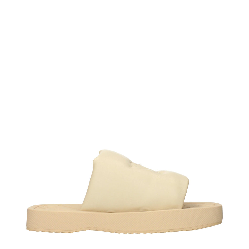 Burberry Beige Leather Slippers Sandals