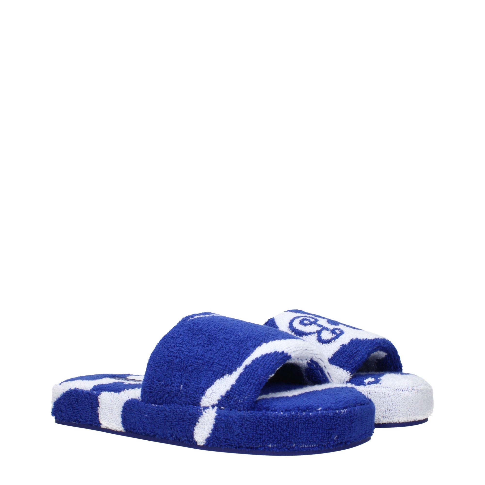 Burberry Blue Fabric Slippers Sandals