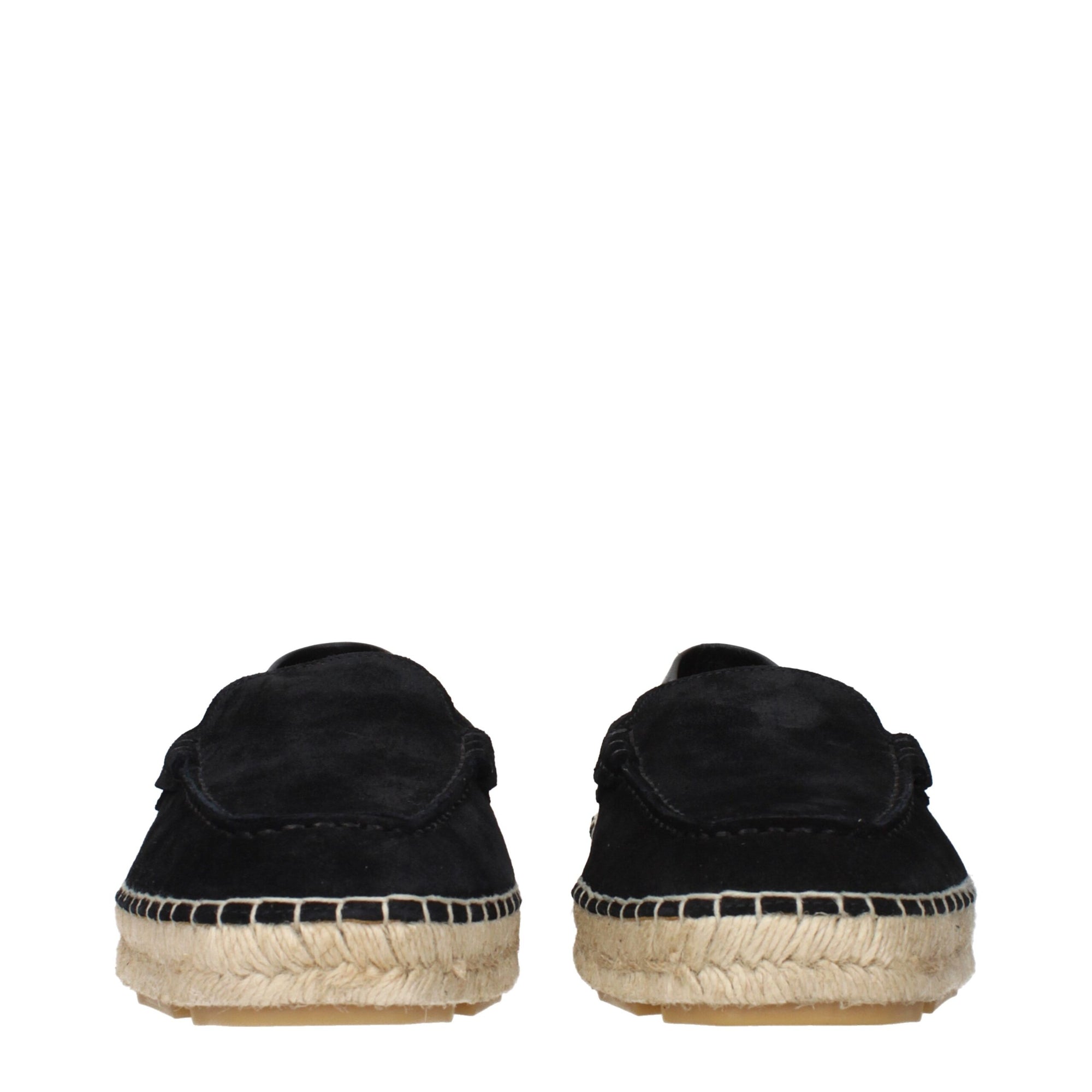 Versace Black Leather Espadrilles