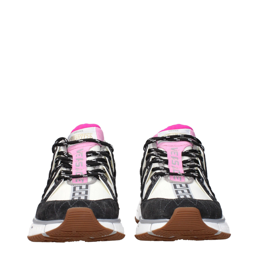 Versace White Fabric Athletic Sneakers