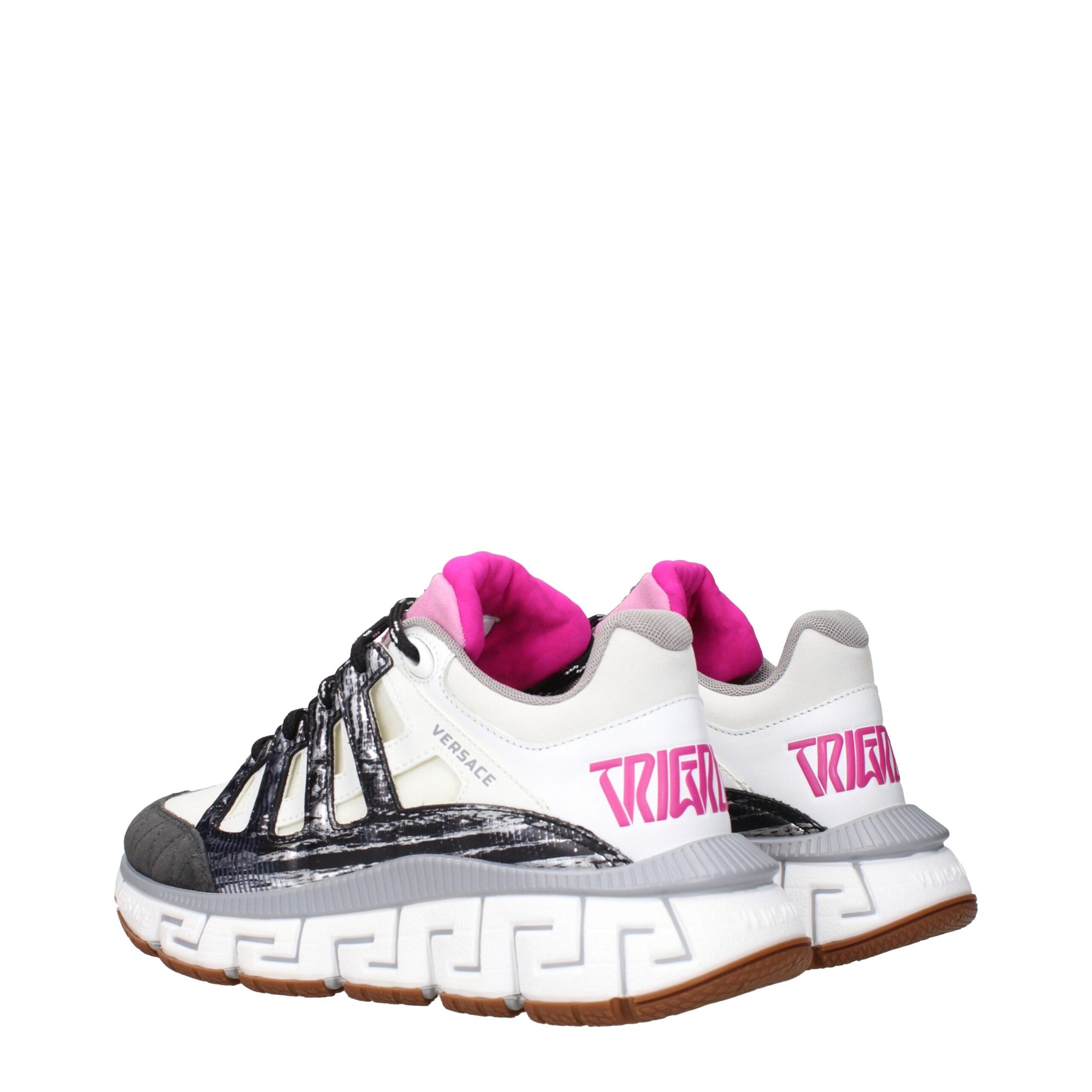 Versace White Fabric Athletic Sneakers