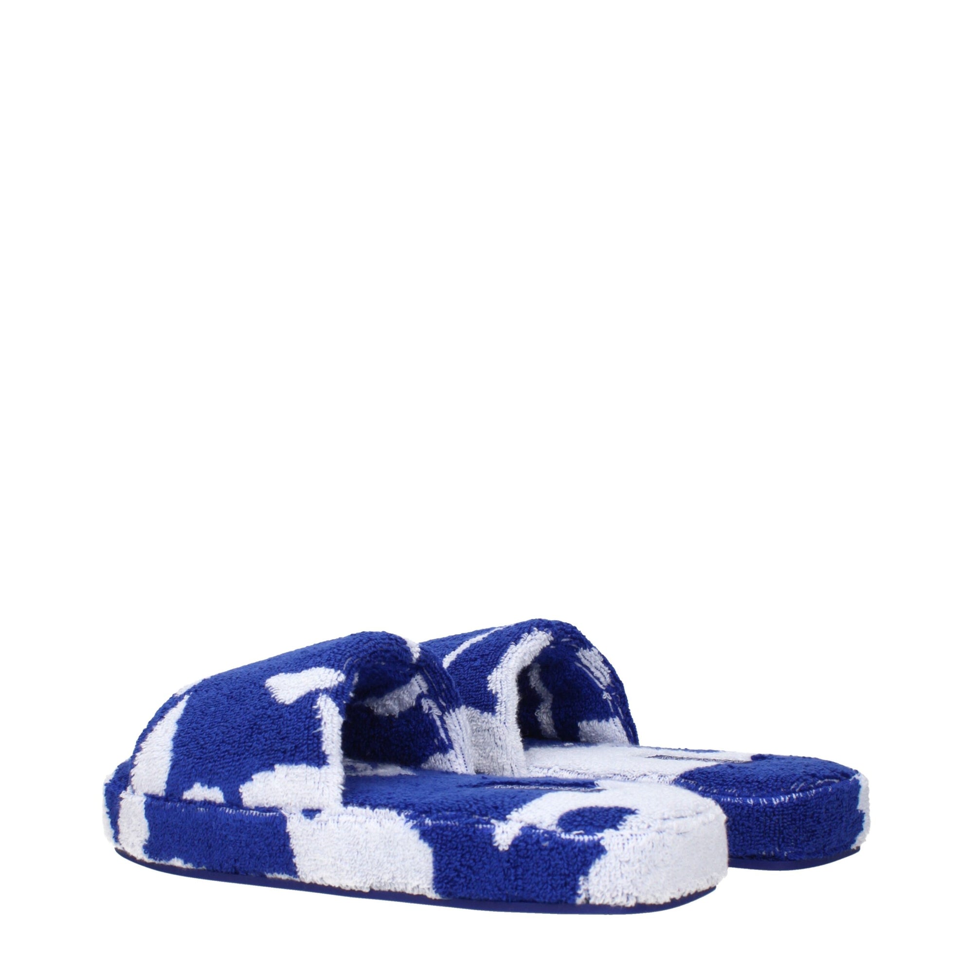 Burberry Blue Fabric Slippers Sandals