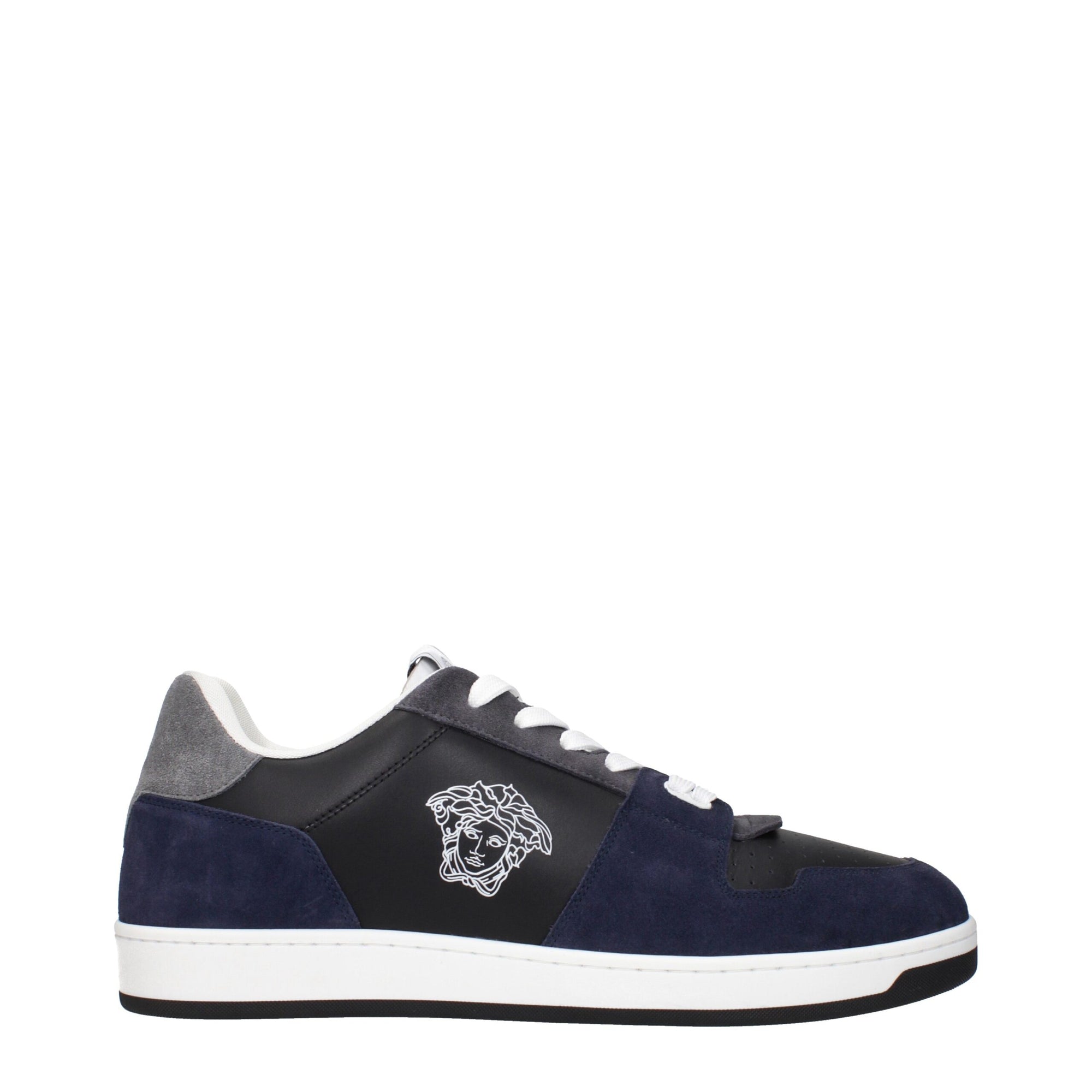 Versace Blue Leather Sneakers