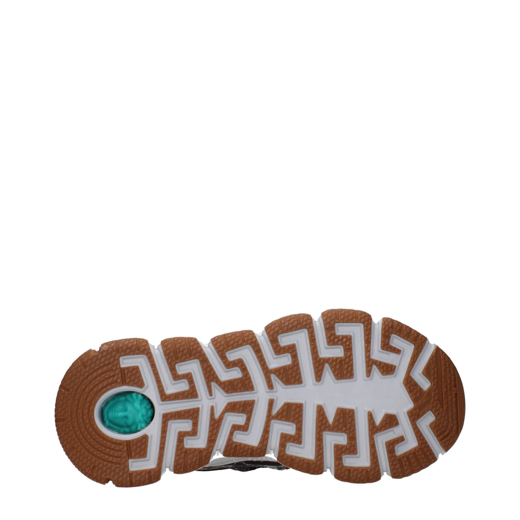 Versace White Fabric Athletic Sneakers