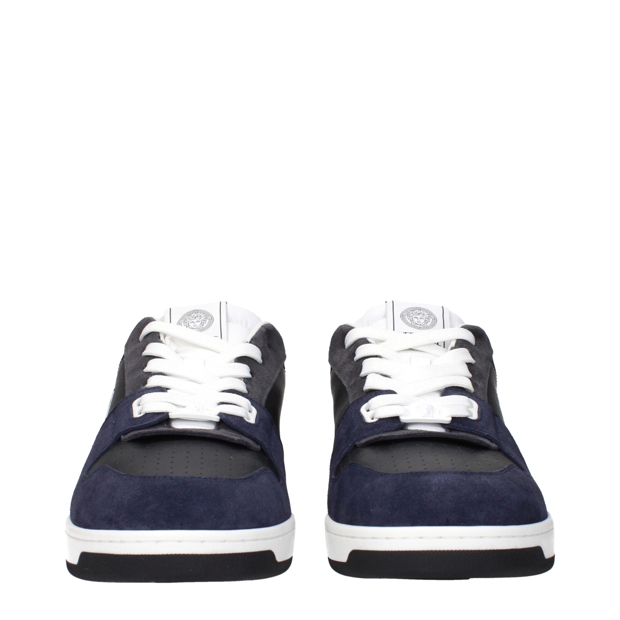 Versace Blue Leather Sneakers