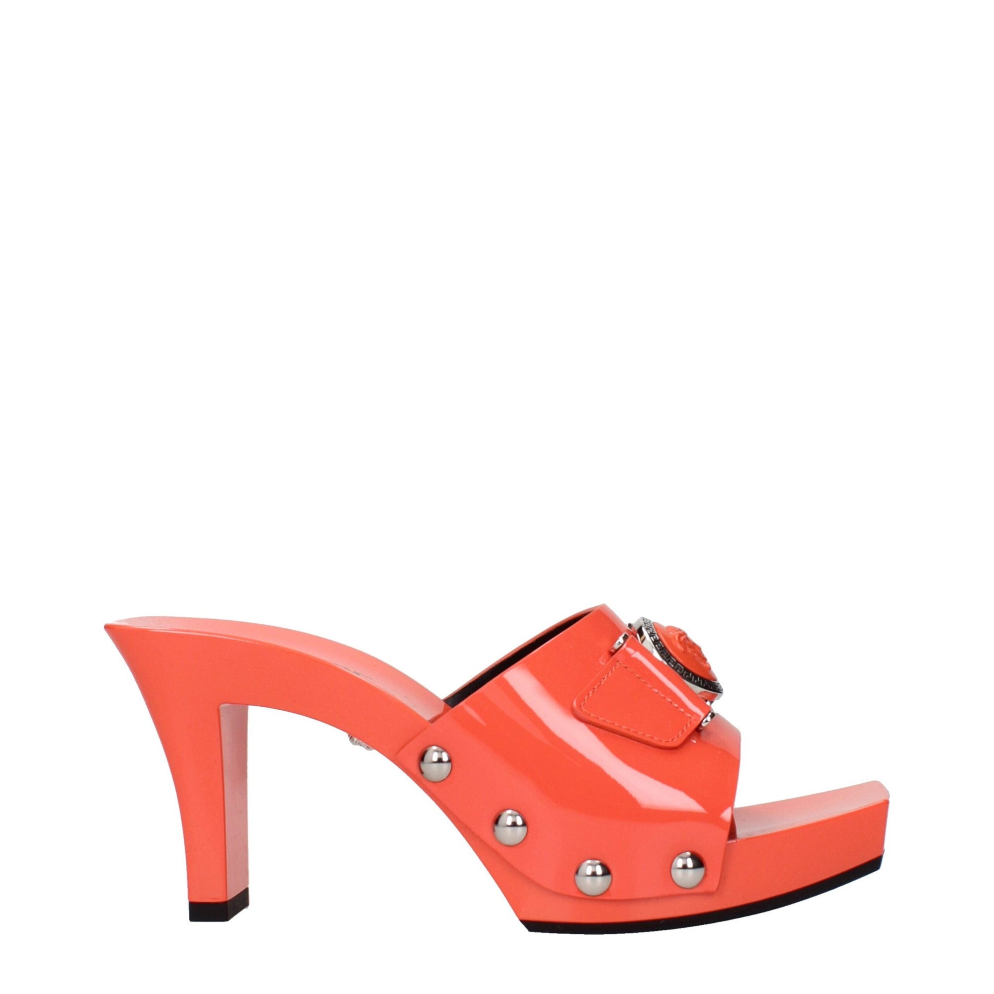 Versace Orange Leather Platforms