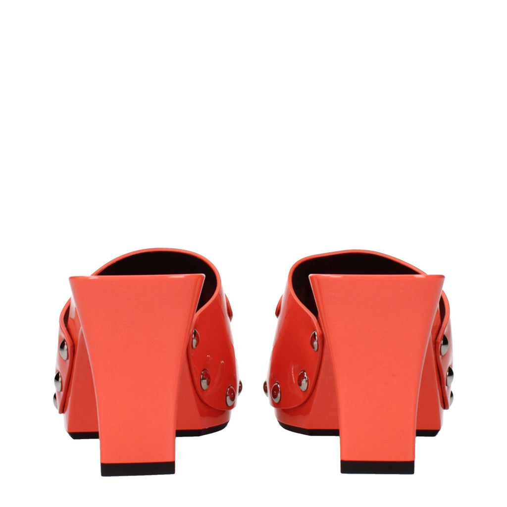 Versace Orange Leather Platforms