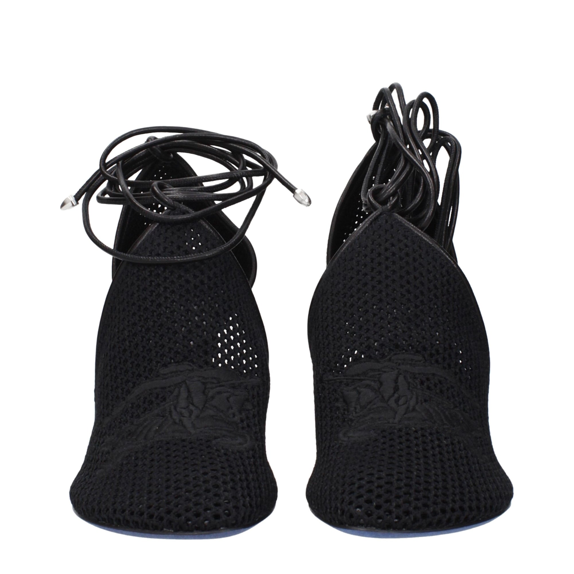 Burberry Black Fabric High Heel Pumps