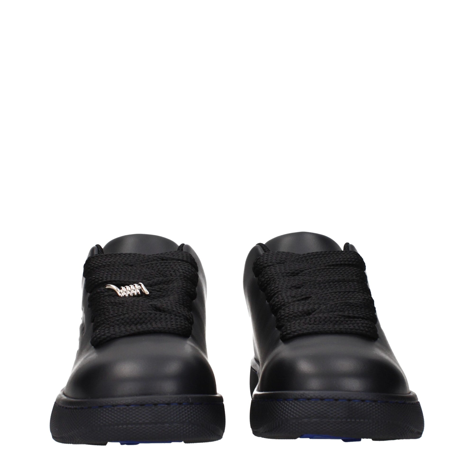 Burberry Black Leather Low Tops