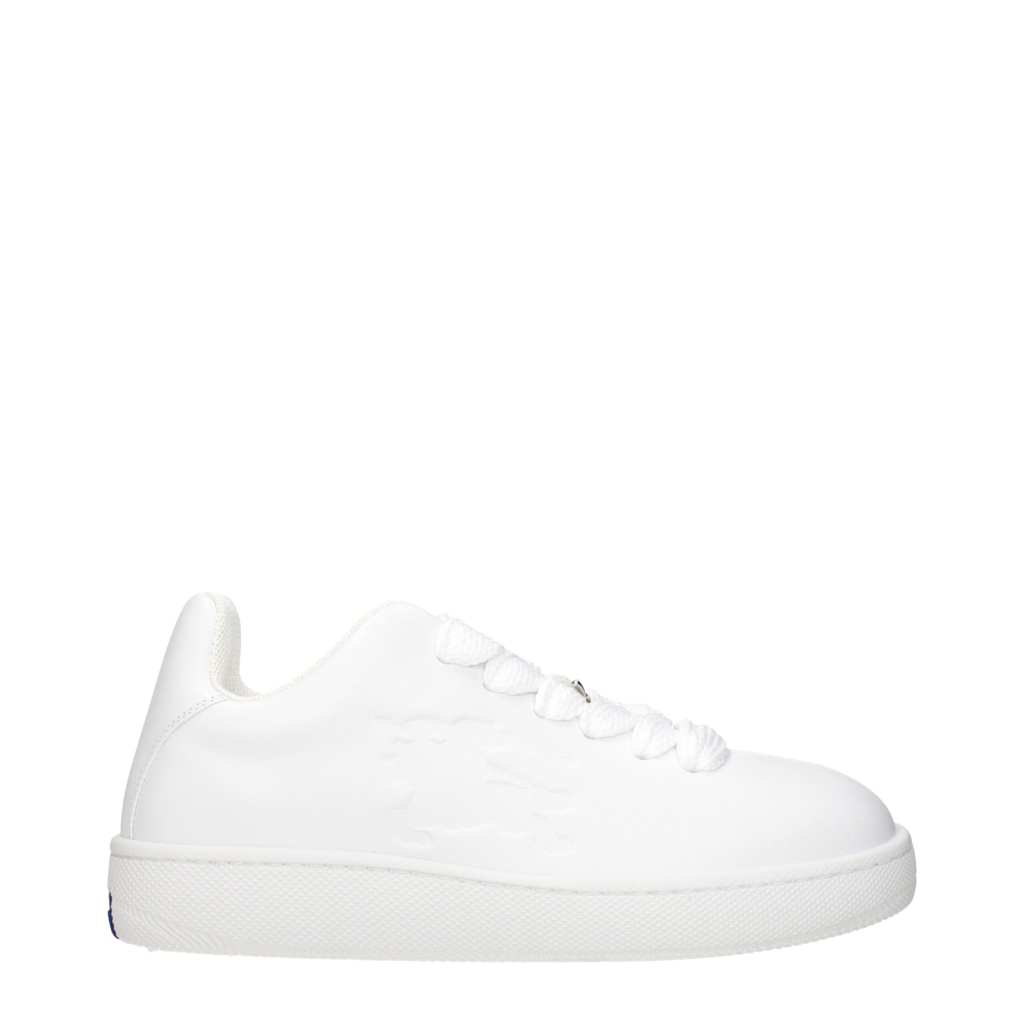Burberry White Leather Low Tops