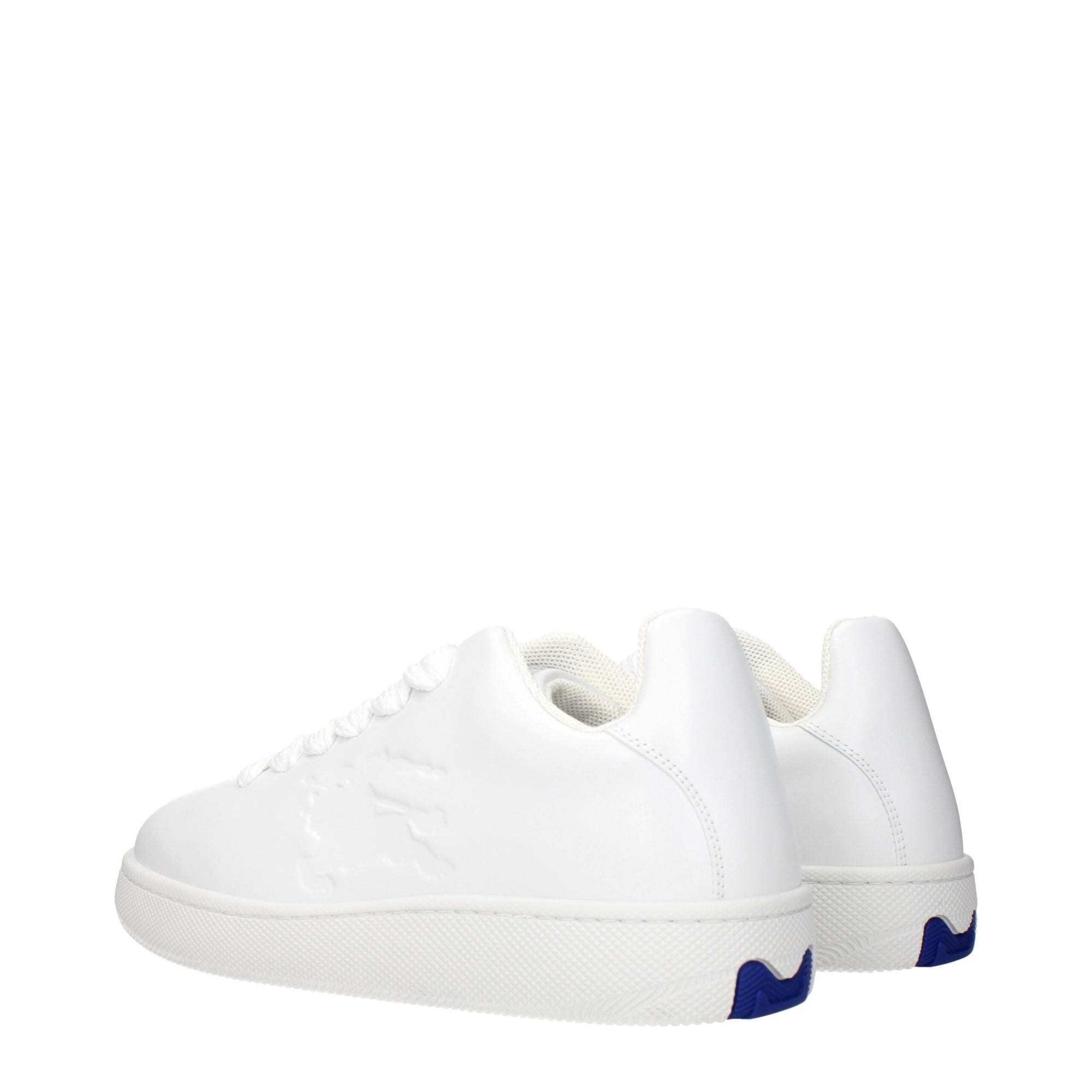 Burberry White Leather Low Tops