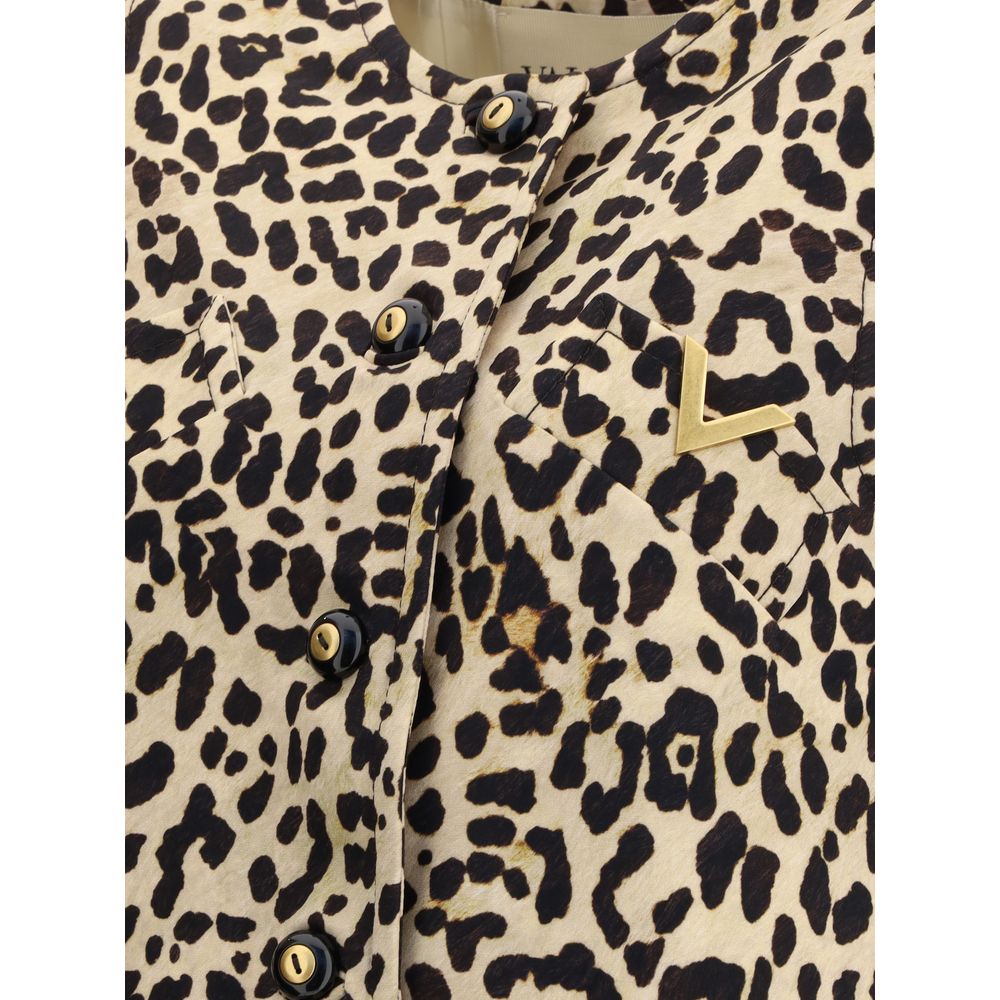 Valentino Leopard-print long Vest