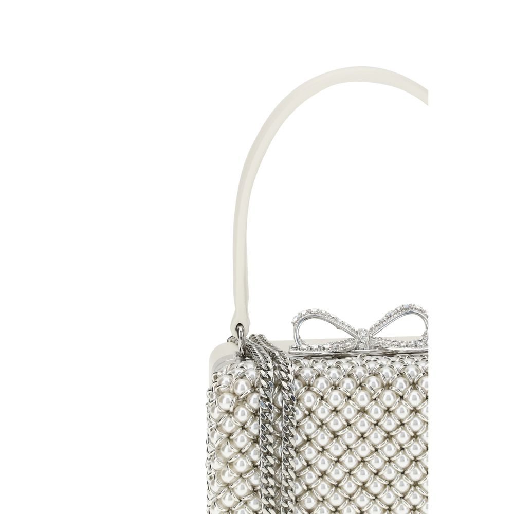 Self-Portrait Pearl-adorned Handbag