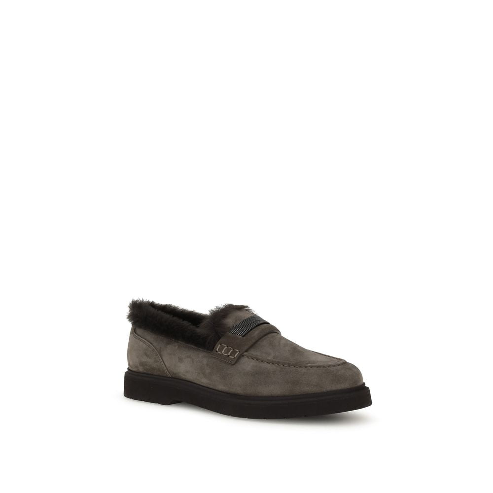 Brunello Cucinelli Furry Loafers