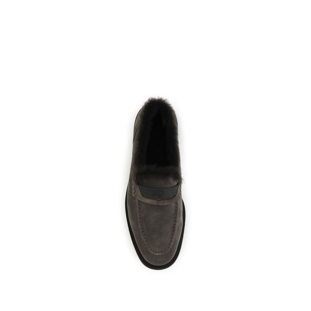 Brunello Cucinelli Furry Loafers