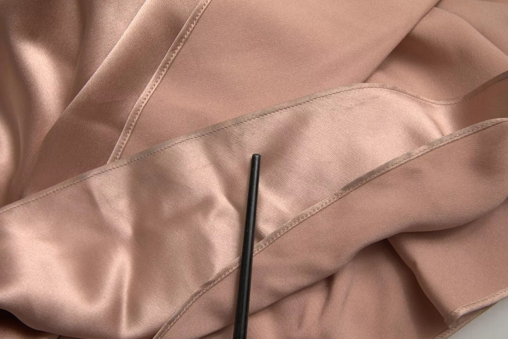 Dolce & Gabbana Pink Silk Stretch Sheath Mermaid Gown Dress