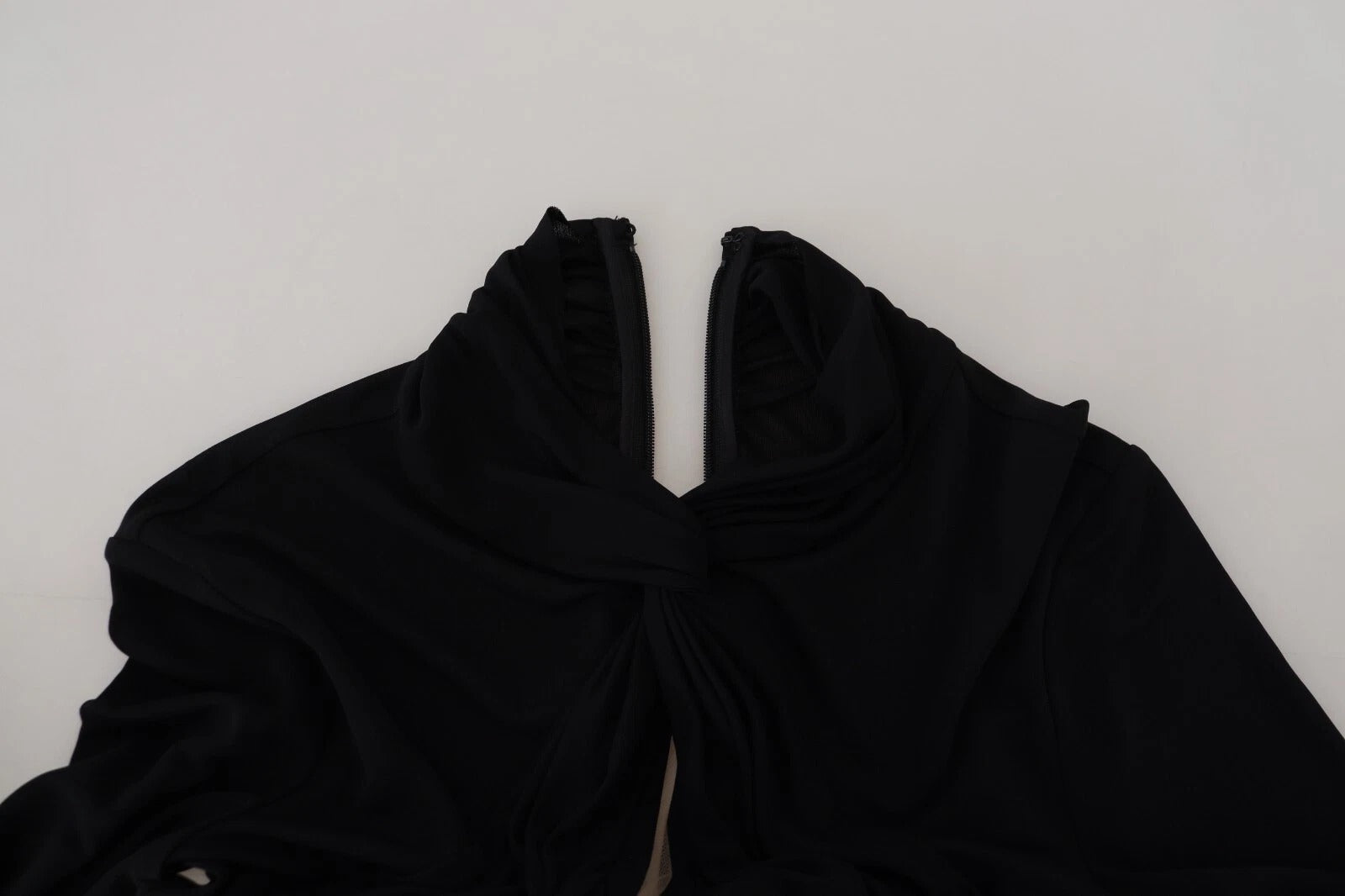 Dsquared² Black Viscose Long Sleeves Cut Out Mini Dress