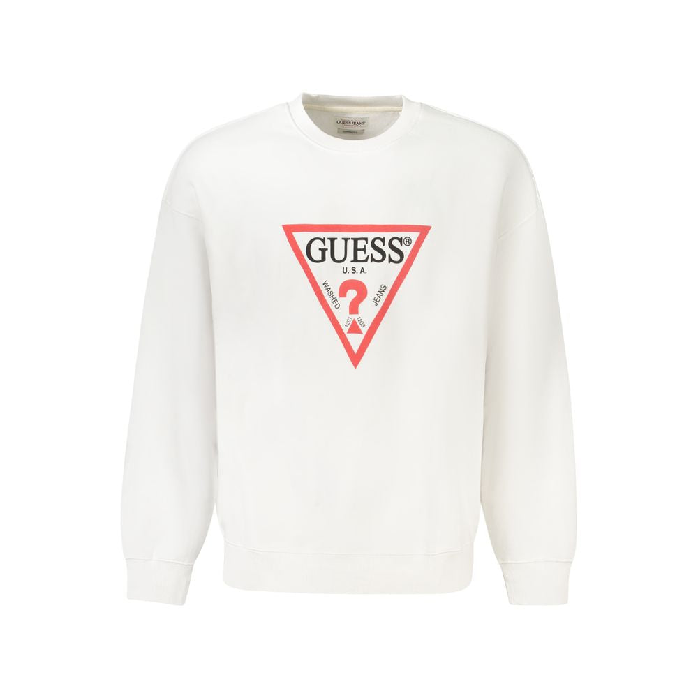 Guess Jeans White Cotton Sweater