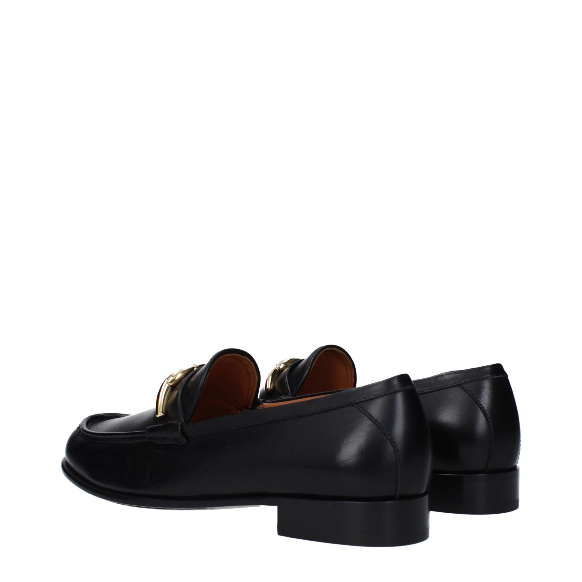 Valentino Garavani Black Leather Slip-On Loafers