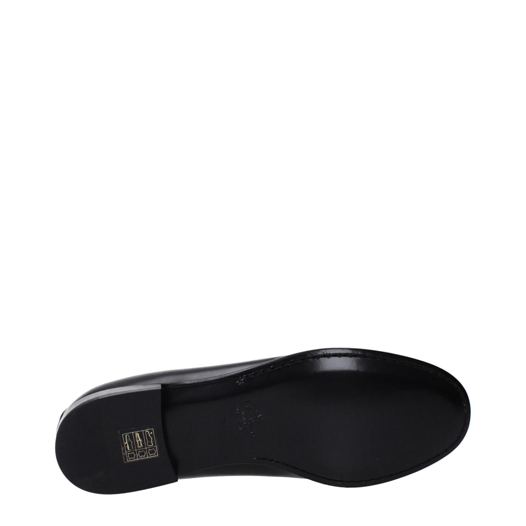 Valentino Garavani Black Leather Slip-On Loafers