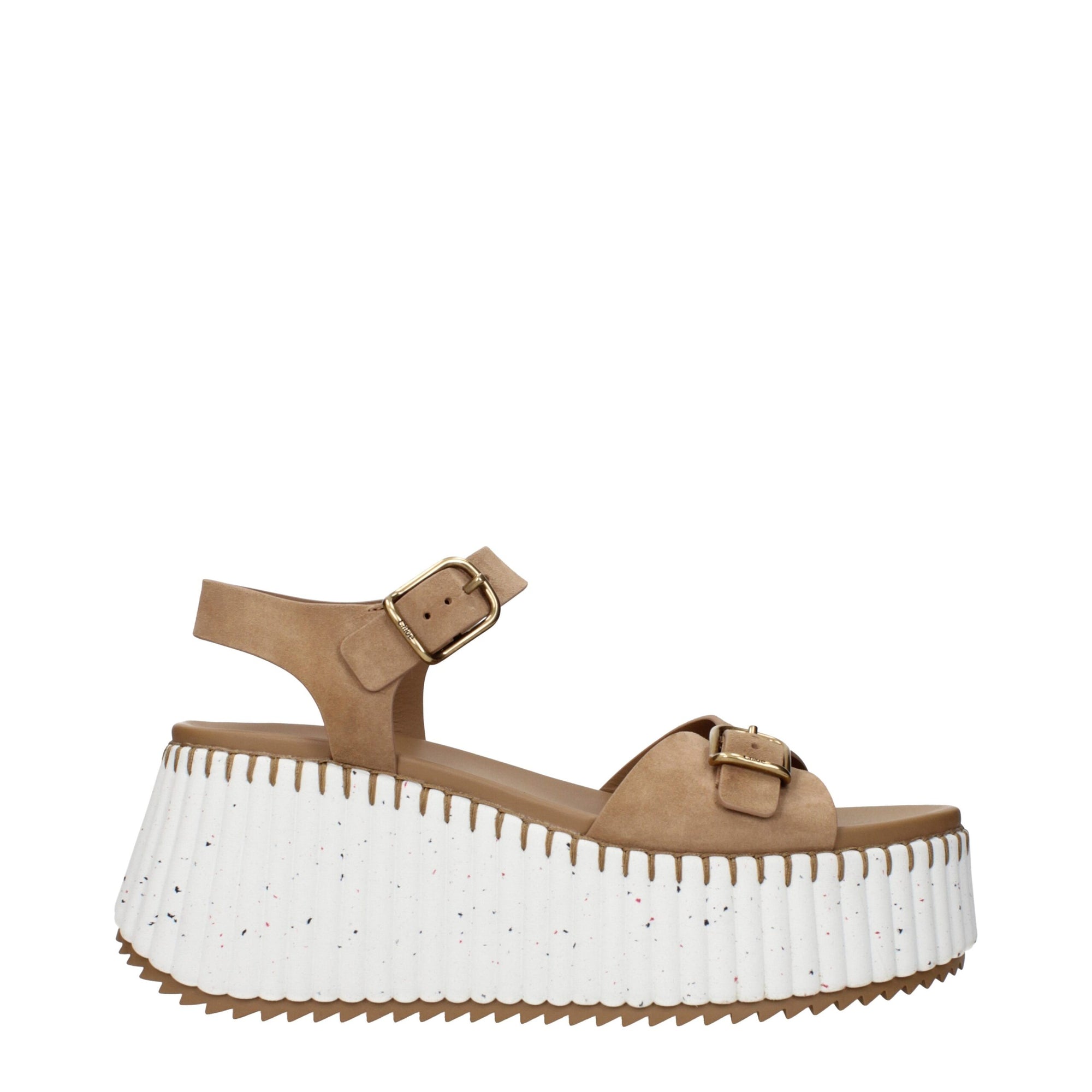 Chloé Brown Leather Platforms