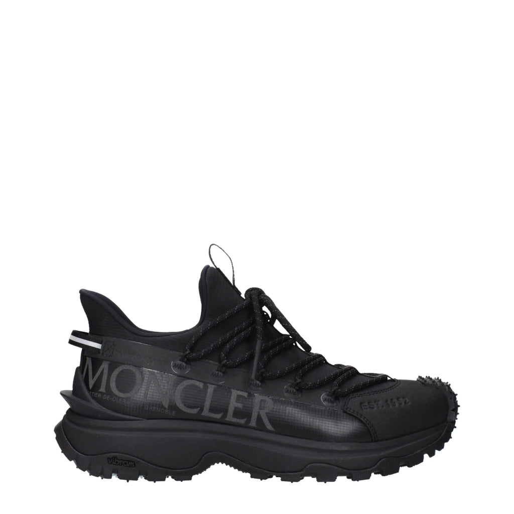 Moncler Black Fabric Athletic Sneakers
