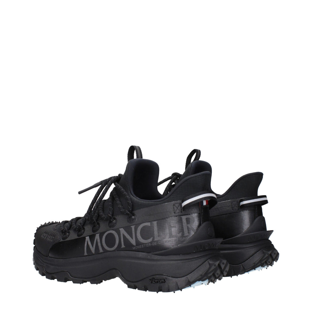 Moncler Black Fabric Athletic Sneakers