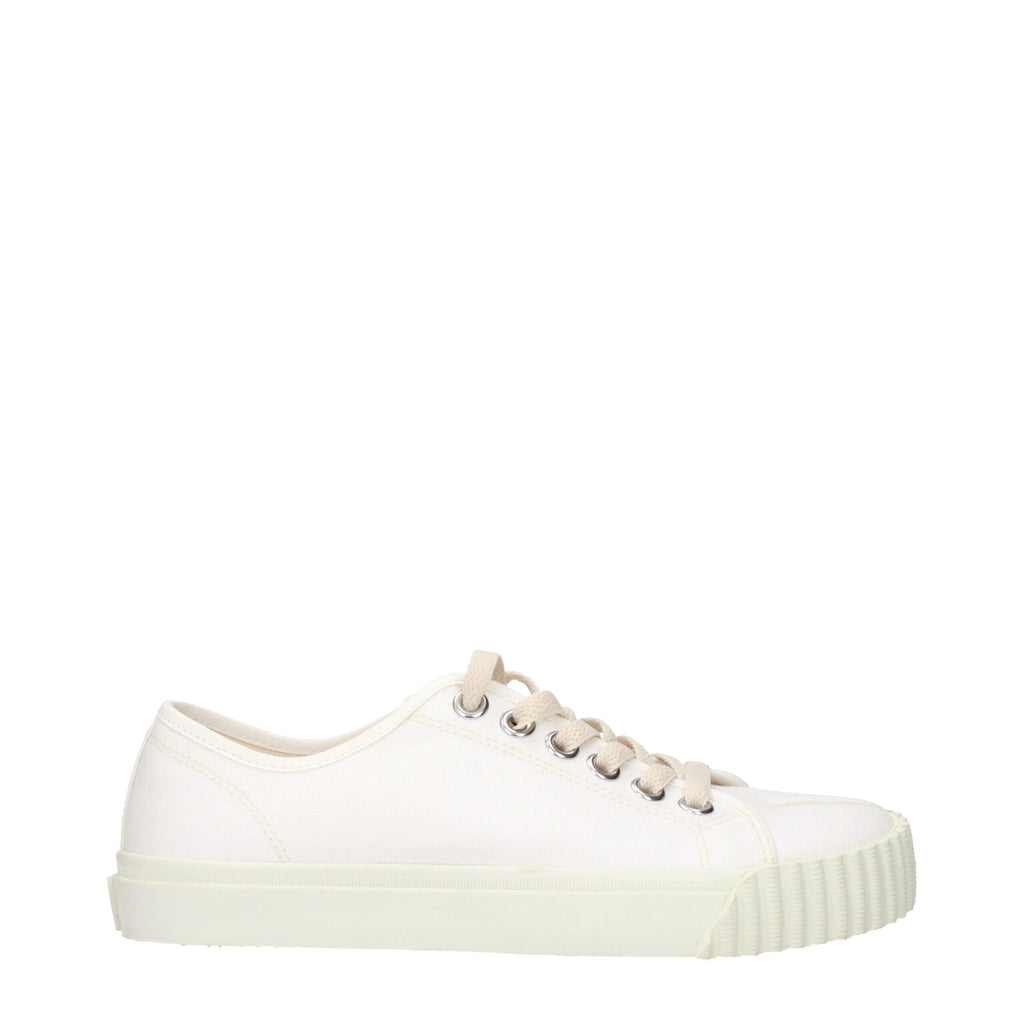 Maison Margiela White Fabric Low Tops