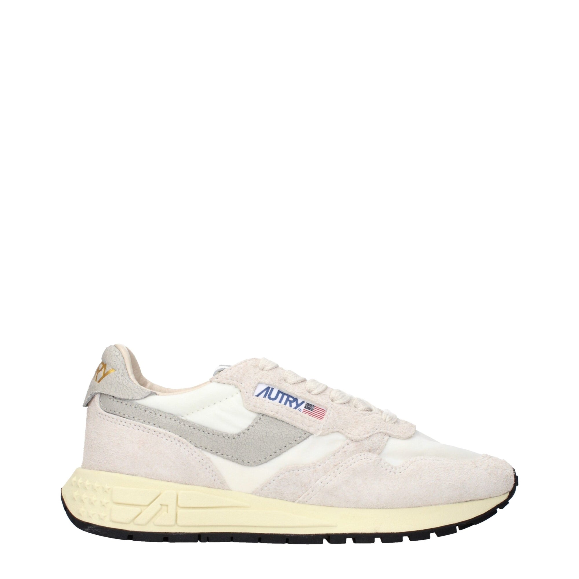 Autry Beige Fabric Low Tops