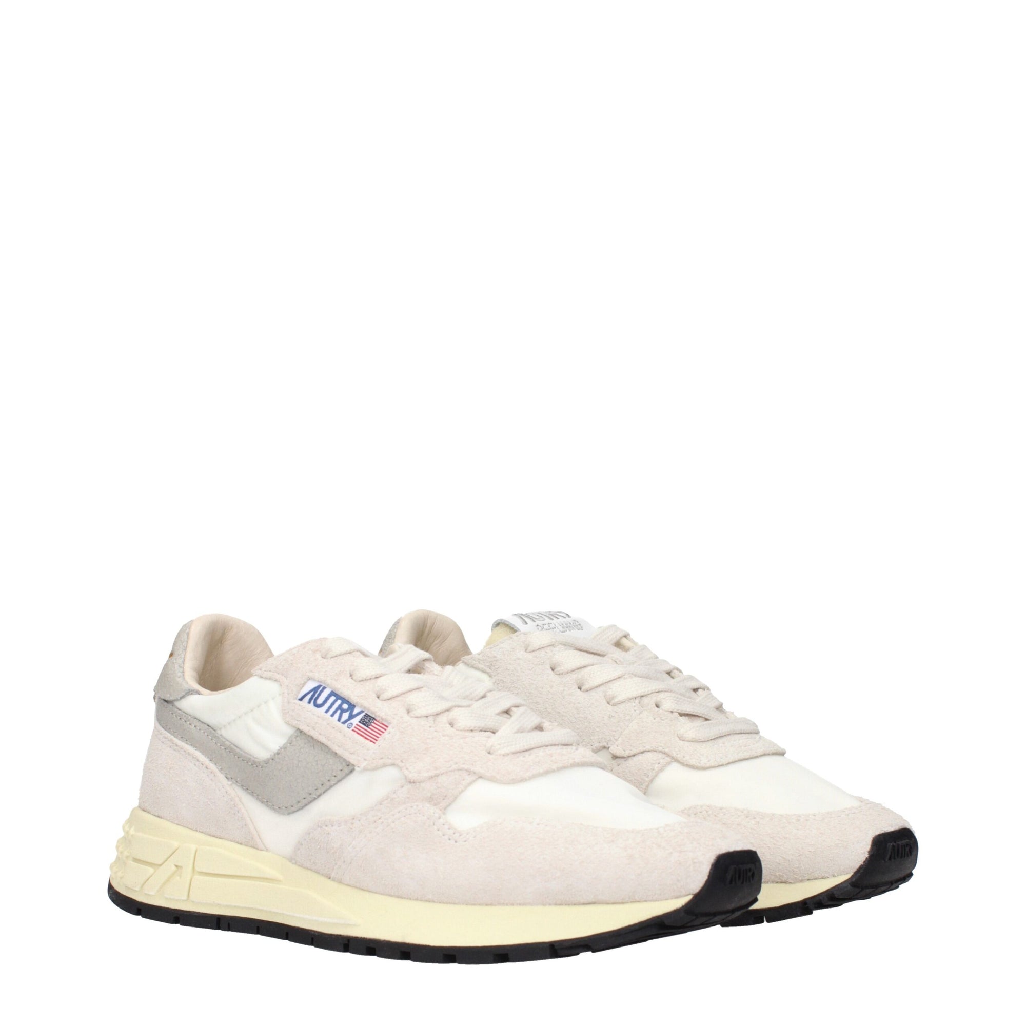 Autry Beige Fabric Low Tops