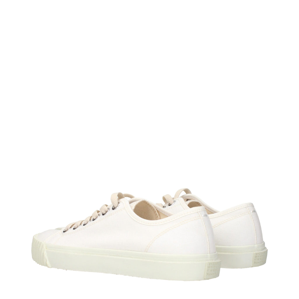 Maison Margiela White Fabric Low Tops