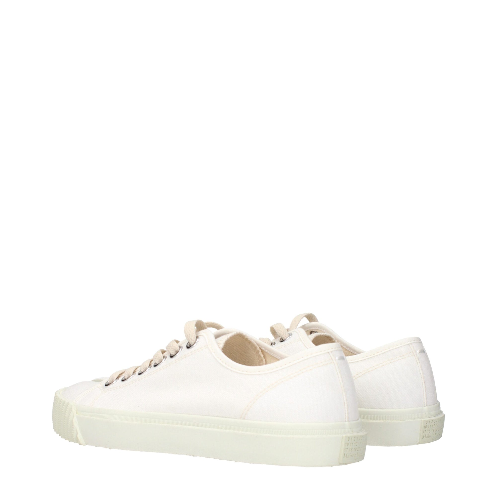Maison Margiela White Fabric Low Tops