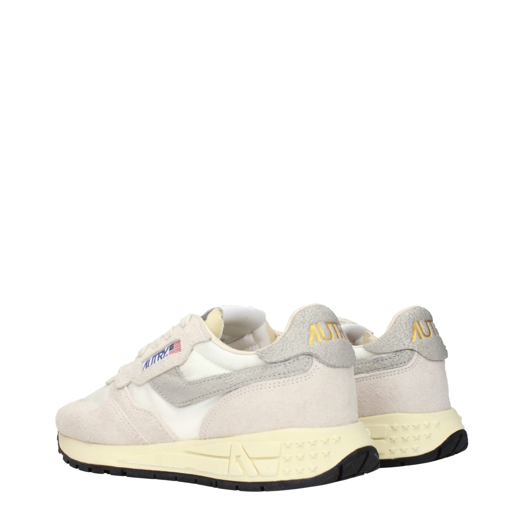 Autry Beige Fabric Low Tops